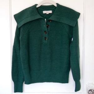 Loft Ribbed Collared Sweater